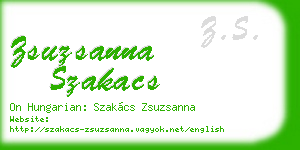 zsuzsanna szakacs business card